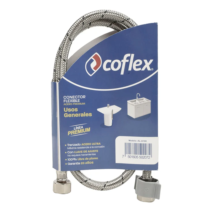 COFLEX MANGUERA FREGADERO / LAVABO / TARJA 1/2 X 1/2 X 1MT