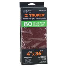 Bandas grano 80, para lijadora PUL 4x6, caja con 3 pzas