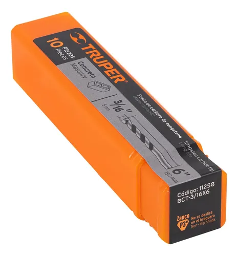 Broca para concreto, 3/16 x 6' TRUPER 11258
