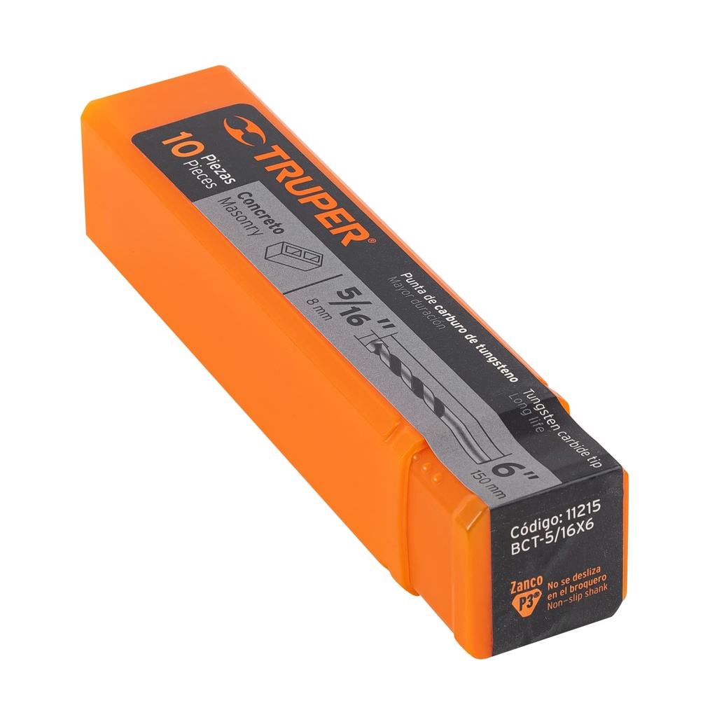 Broca para concreto, 5/16 x 6' TRUPER 11215 