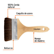 Brocha pelo de camello, mango de madera, 4'    12470  TRUPER 