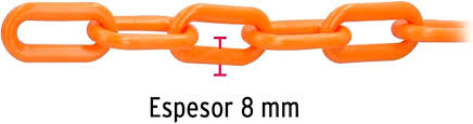 Cadena de pl·stico de 8mm, naranja      44185  FIERO 