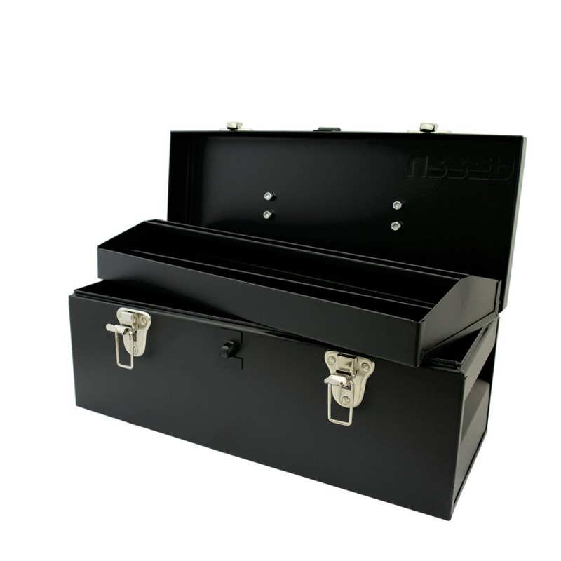Caja portaherramientas metálica uso pesado 45 x 19 x 19cm calibre 20