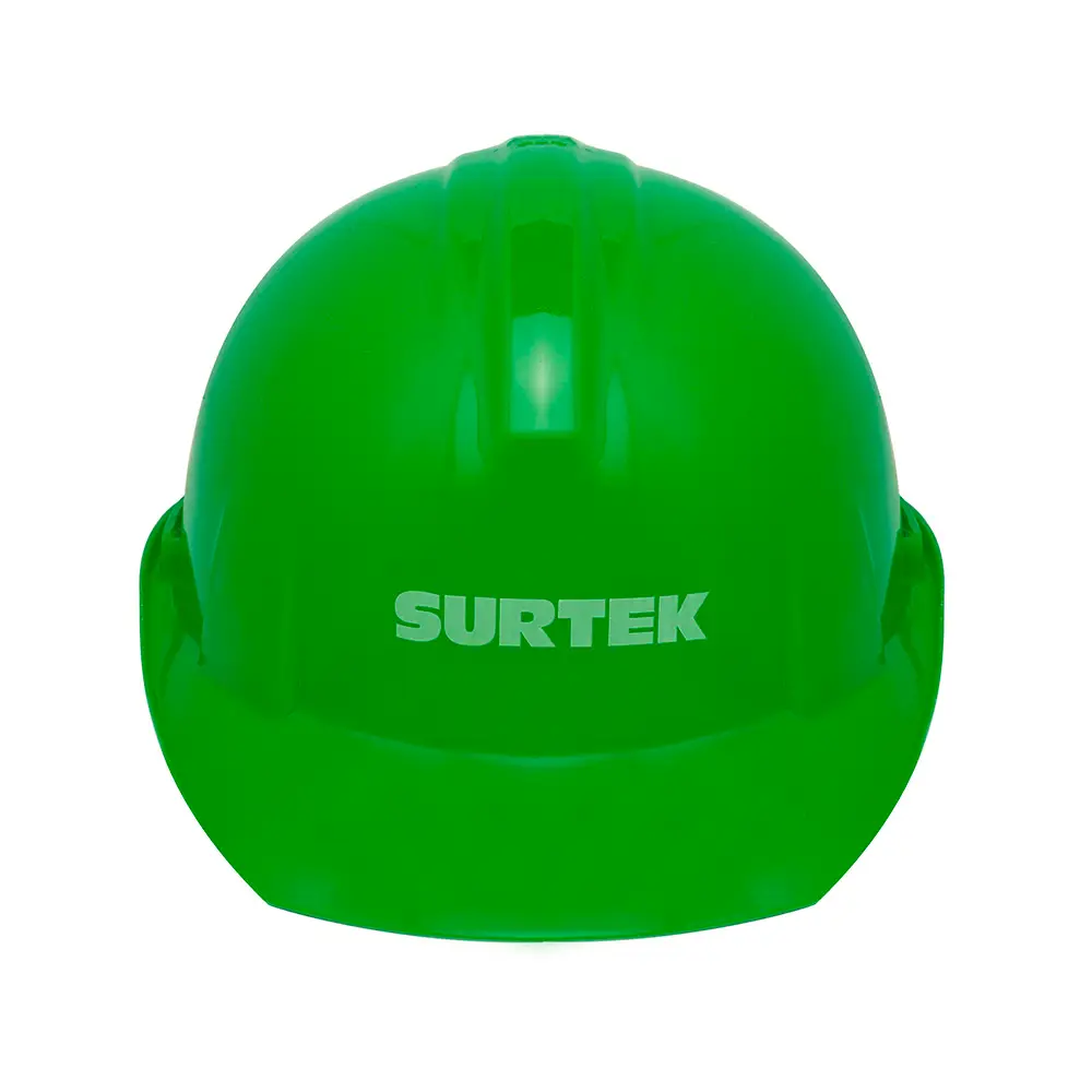 Casco de seguridad con ajuste de intervalos verde  SURTEK  137313 