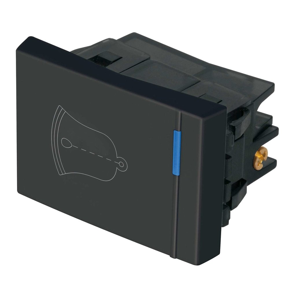 Interruptor para timbre, 1.5 mÛdulos, lÌnea EspaÒola, negro