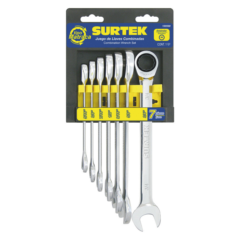 Jgo 7llaves comb matraca metr