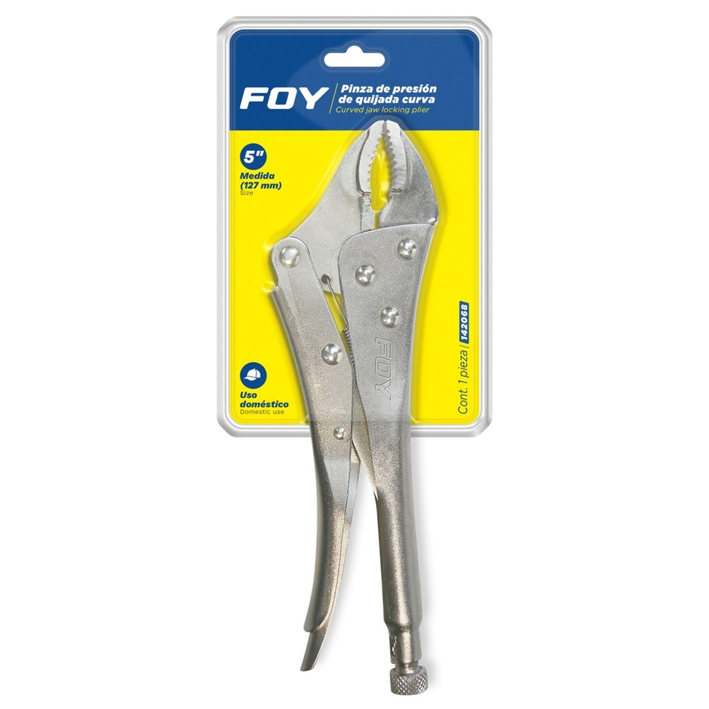 Pinza de presión quijada curva 5"