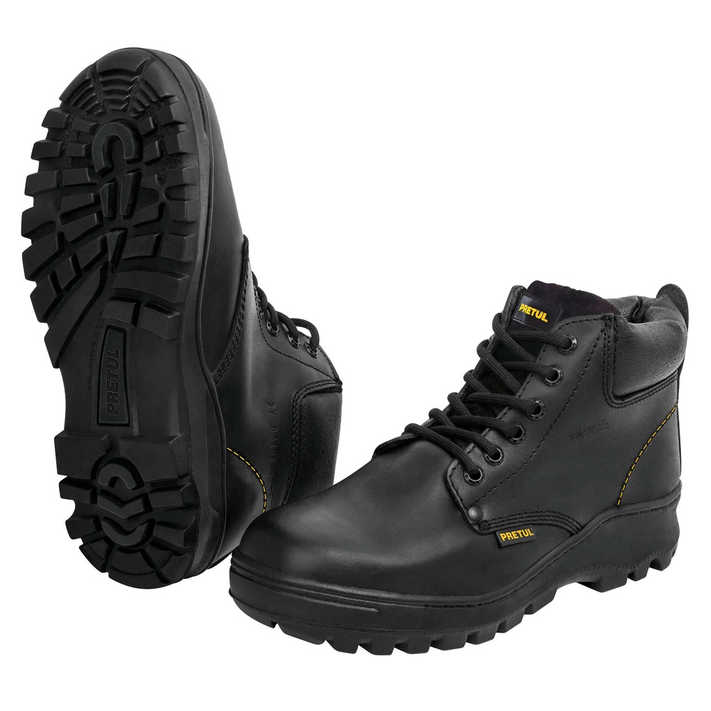 Zapatos con casco, #23, negro, agujeta bicolor, Pretul