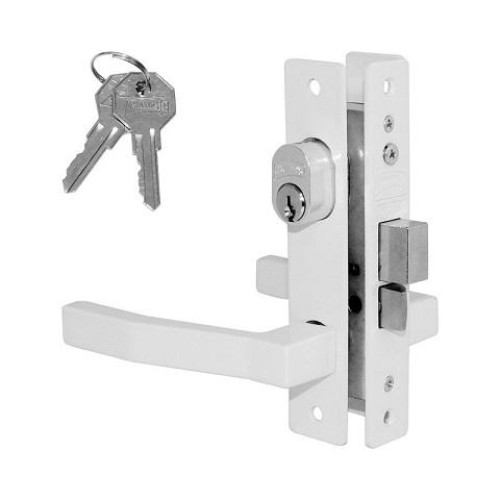 549ASABL Cerradura De Embutir P/Aluminio Acabado Blanco Llave De Puntos