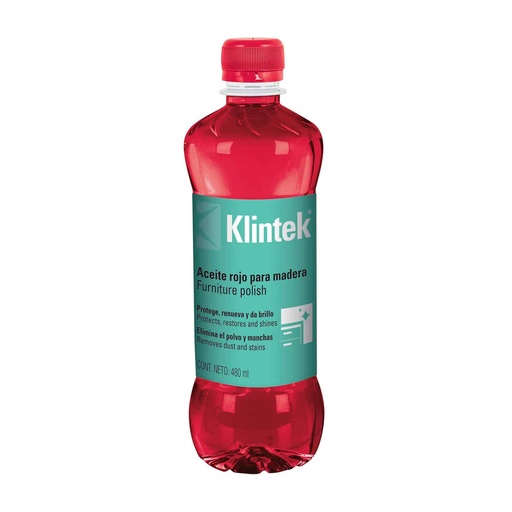 [AMU-48] ACEITE ROJO PARA MUEBLES 480ML  57071  KLINTEK 