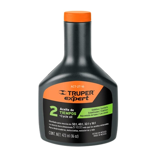 [ACT-2T-16] Aceite sintÈtico para motor de 2 tiempos, 470ml (16oz)