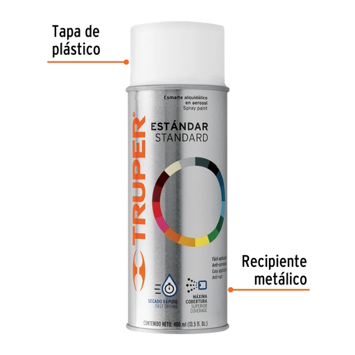 [AES408] Aerosol blanco brillante 400ml