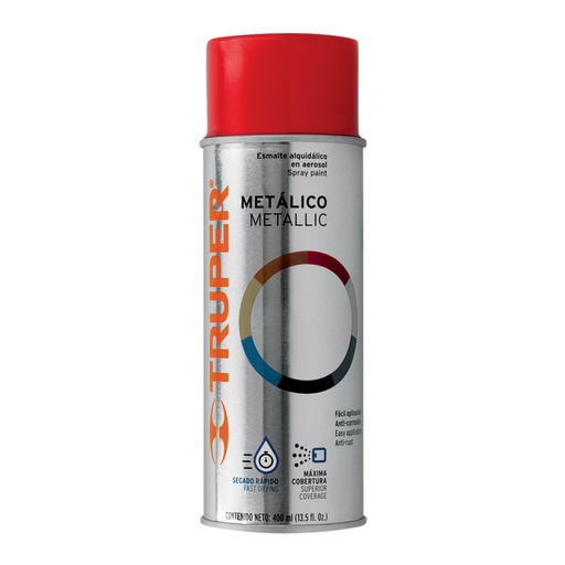 [AEM406] Aerosol metálico rojo 400ml