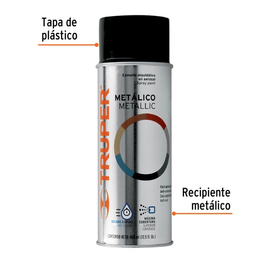 [AES401] Aerosol negro brillante 400ml