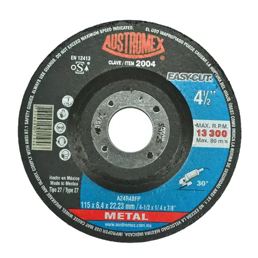 [2004]  DISCO DESBASTE DE METAL 4-1/2 X 1/4 X 7/8  2004  AUSTROMEX
