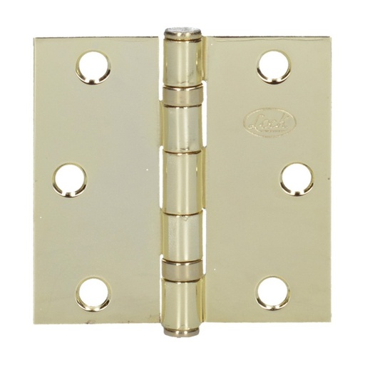 [37BL] Bisagra arquitectónica con balero, latón brillante 4"