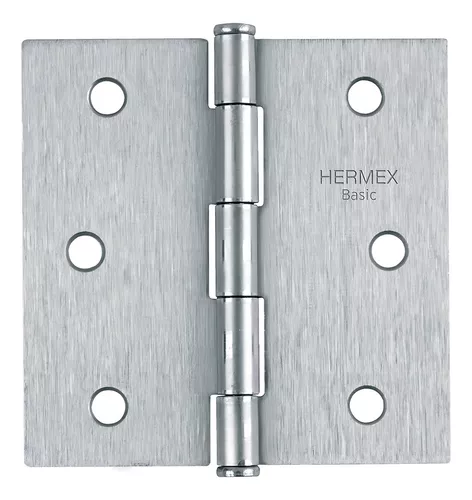 [BC-203P] Bisagra cuadrada 2', acero cromo mate, plana