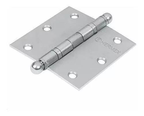 [BC-354R] Bisagra cuadrada 3-1/2', acero inoxidable, redonda