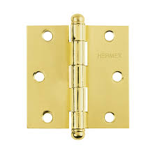 [BC-302R] Bisagra cuadrada 3', acero latonado antiguo, redonda