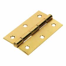 [BR-351] Bisagra rectangular 3-1/2', acero latonado  43197  HERMEX 