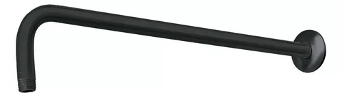 [BCH-600M] Brazo recto con chapetÛn para regadera, 40 cm, negro mate