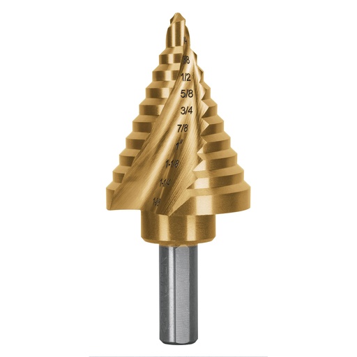 [BES-12AX] Broca escalonada titanio 12 escalones 7/16' a 1-1/8', Expert