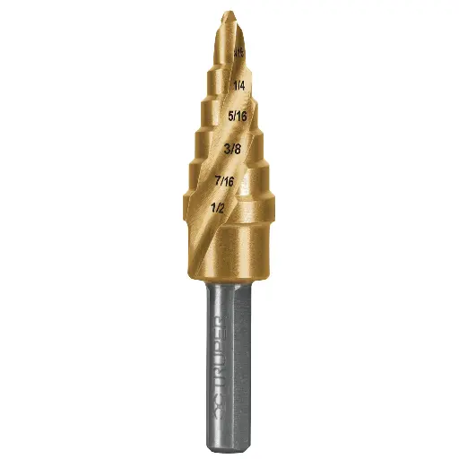 [BES-6X] Broca escalonada titanio 6 escalones 3/16' a 1/2', Expert