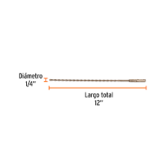 [BS-1/4X12] Broca SDS Plus 1/4 x 12'