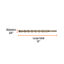 [BS-3/4X10] Broca SDS Plus 3/4 x 10'