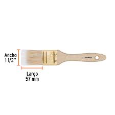 [BRT-1-1/2S] Brocha cerdas sintÈticas,mango de madera, corte recto, 1-1/2  13343  TRUPER 