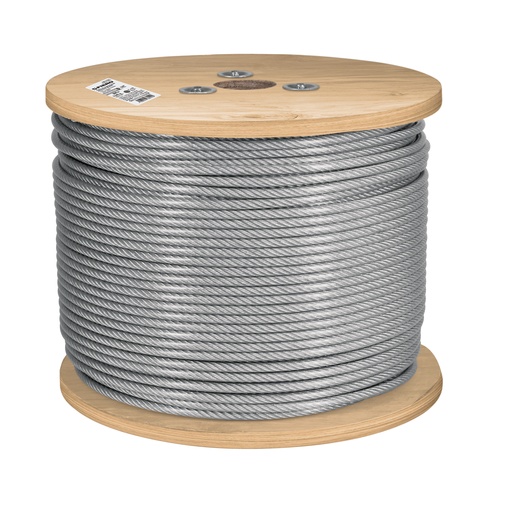 [CAB-1/8RX3] Cable rÌgido de acero 1/8', recubierto PVC, 7X7, 300 m  FIERO 48806