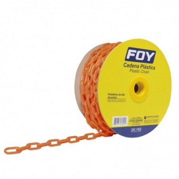 [143422] Cadena plástica 6 mm x 1/4" 25 mt 40 kg naranja   143422  FOY 