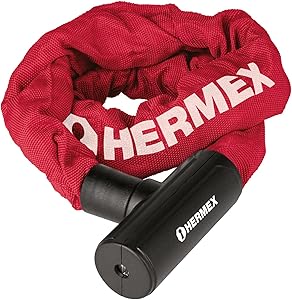 [CB-90] Candado con cadena forrada de 10 mm