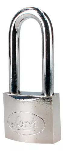 [L22L40DCSB] Candado de acero largo llave de discos 40mm cromo satinado                   L22L40DCSB  LOCK