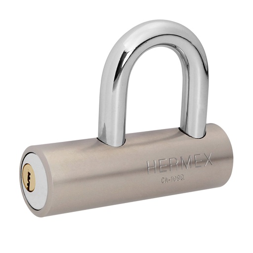 [CA-109Q] Candado de acero, 109mm, gancho corto, llave de puntos   43365  HERMEX 