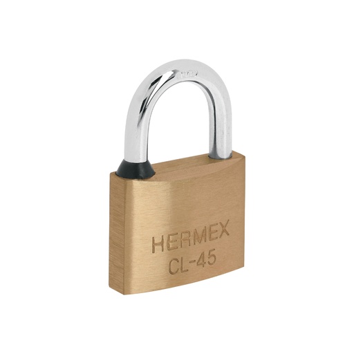 [CL-45] Candado de latÛn, 45mm, gancho corto, blister