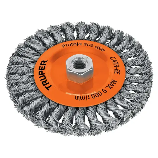 [123224] Carda circular trenzada 6"x0.51 5/8"
