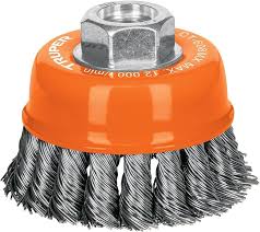 [CT-610X] Carda copa, alambre trenzado grueso, 4x5/8', para esmeril