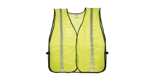 [144171] Chaleco de seguridad tela amarilla con cintas reflejantes