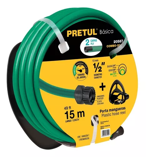 [COMBO-201P] Combo manguera MAN-15X1/2P y portamanguera GAN-MAN, Pretul