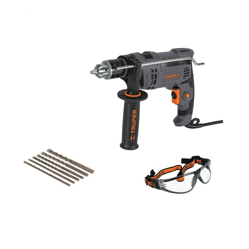 [COMBOR-1/2N6] Combo Rotomartillo 650W con brocas y lentes de seguridad