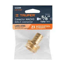 [CM-5/8B] ConexiÛn de laton macho de 5/8' para manguera, blister