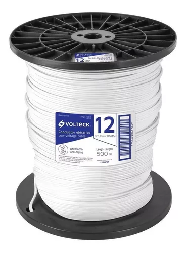 [CDU-12E-500] CordÛn d˙plex para extensiones, 12 AWG, bobina 500 m