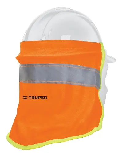 [CUNU-N] Cubrenuca para casco, naranja con reflejante, 30 cm