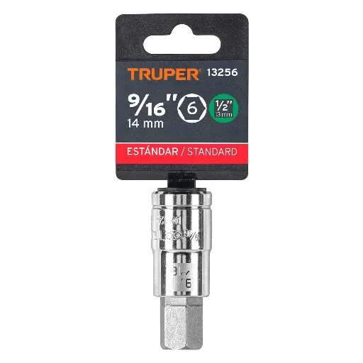 [D-1241-9/16] Dados de punta hexagonal, cuadro 1/2' de 9/16'