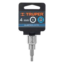 [D-4990-4M] Dados de punta hexagonal, cuadro 3/8' de 4mm.