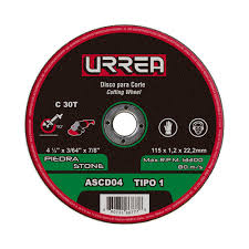 [ASCD04] Disco abrasivo tipo 1 para piedra 4-1/2" x 3/64 uso general