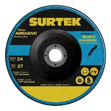 [128201] Disco abrasivo tipo 27 para desbaste de acero inoxidable 7x1/4"