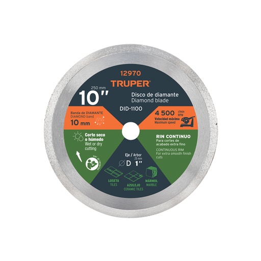 [DID-1100] Disco de diamante, rin continuo, 10'