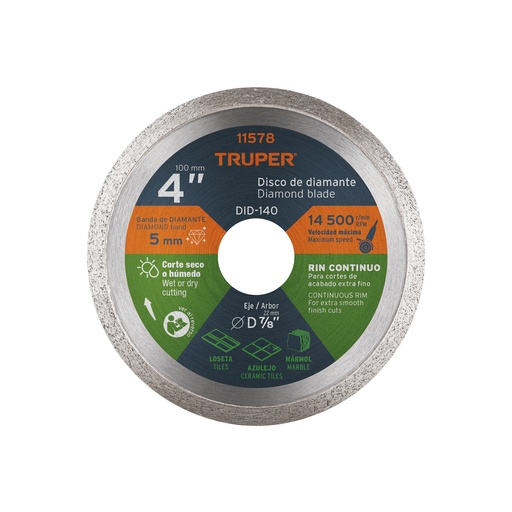 [DID-140] Disco de diamante, rin continuo, 4'DID-140